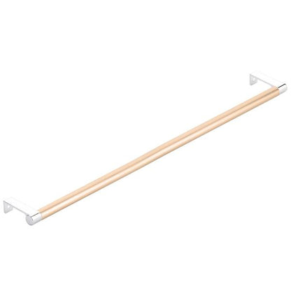 Emtek - Select Cabinet Edge Pull 18-1/4 Inch c-c, Round Edge Stem, Smooth Bar
