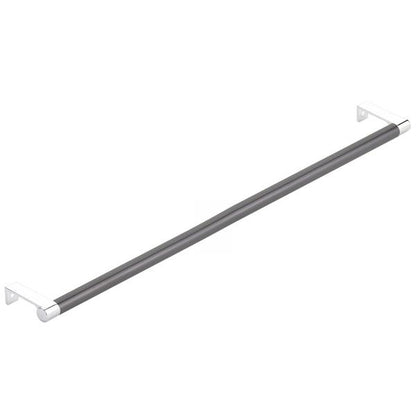 Emtek - Select Cabinet Edge Pull 18-1/4 Inch c-c, Round Edge Stem, Smooth Bar