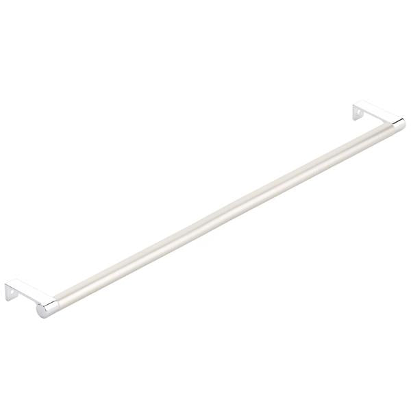 Emtek - Select Cabinet Edge Pull 18-1/4 Inch c-c, Round Edge Stem, Smooth Bar
