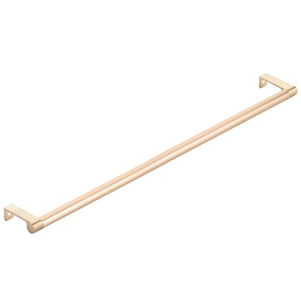 Emtek - Select Cabinet Edge Pull 18-1/4 Inch c-c, Round Edge Stem, Smooth Bar