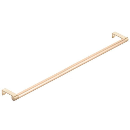 Emtek - Select Cabinet Edge Pull 18-1/4 Inch c-c, Round Edge Stem, Smooth Bar
