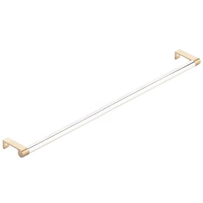 Emtek - Select Cabinet Edge Pull 18-1/4 Inch c-c, Round Edge Stem, Smooth Bar