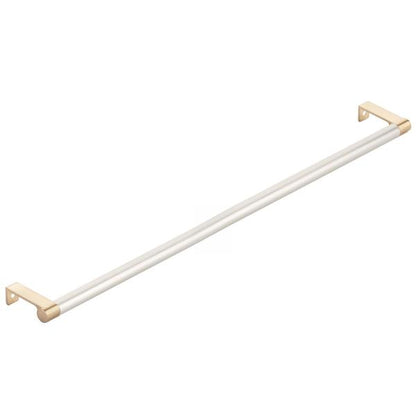 Emtek - Select Cabinet Edge Pull 18-1/4 Inch c-c, Round Edge Stem, Smooth Bar