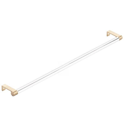 Emtek - Select Cabinet Edge Pull 18-1/4 Inch c-c, Round Edge Stem, Smooth Bar