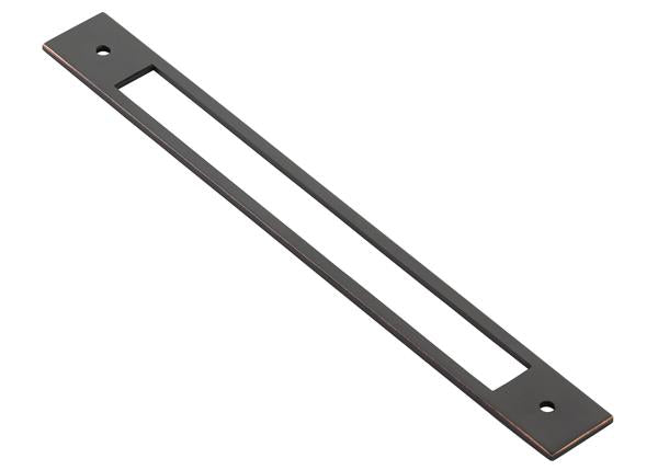 Emtek - Modern Backplate For Cabinet Pull, 8 Inch C-C