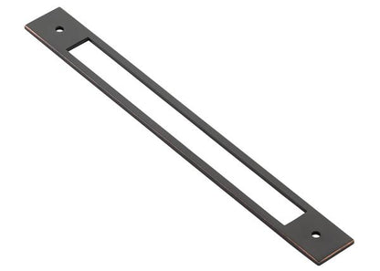 Emtek - Modern Backplate For Cabinet Pull, 8 Inch C-C