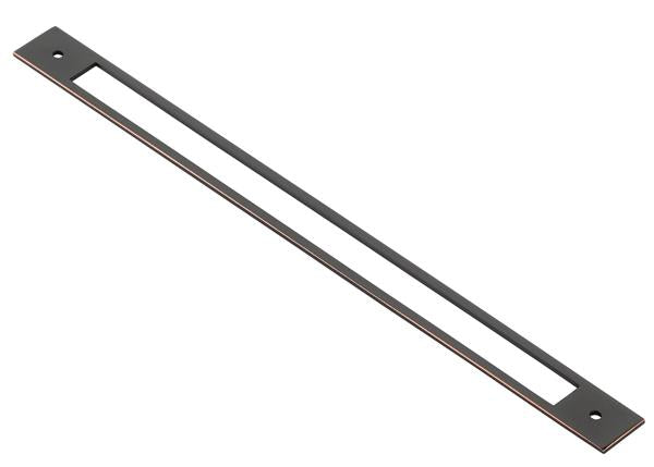 Emtek - Modern Backplate For Cabinet Pull, 12 Inch C-C