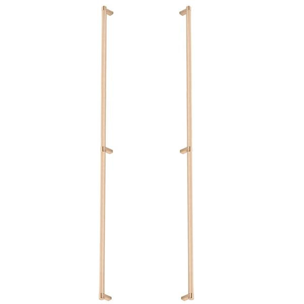 Emtek - Back to Back, Select Appliance Pull 36 Inch C-C, Rectangular Stem, Knurled Bar