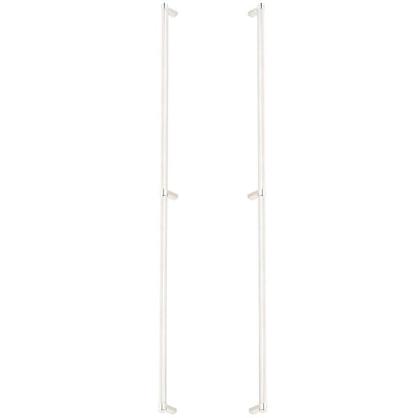 Emtek - Glass Shower Door Back to Back, Select Appliance Pull 36 Inch C-C, Rectangular Stem, Knurled Bar