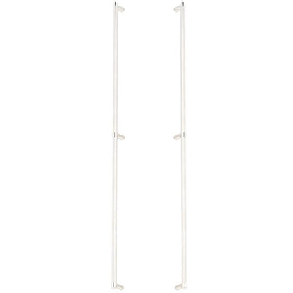 Emtek - Glass Shower Door Back to Back, Select Appliance Pull 36 Inch C-C, Rectangular Stem, Knurled Bar