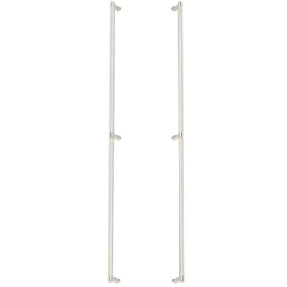 Emtek - Glass Shower Door Back to Back, Select Appliance Pull 36 Inch C-C, Rectangular Stem, Knurled Bar