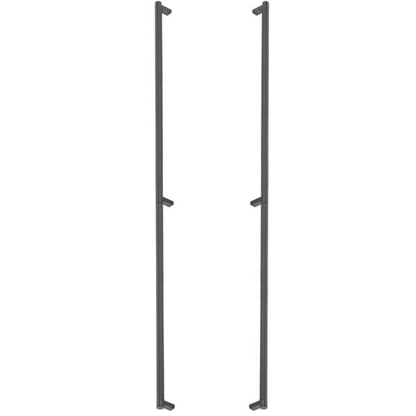 Emtek - Glass Shower Door Back to Back, Select Appliance Pull 36 Inch C-C, Rectangular Stem, Knurled Bar