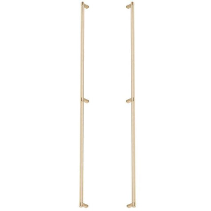 Emtek - Glass Shower Door Back to Back, Select Appliance Pull 36 Inch C-C, Rectangular Stem, Knurled Bar