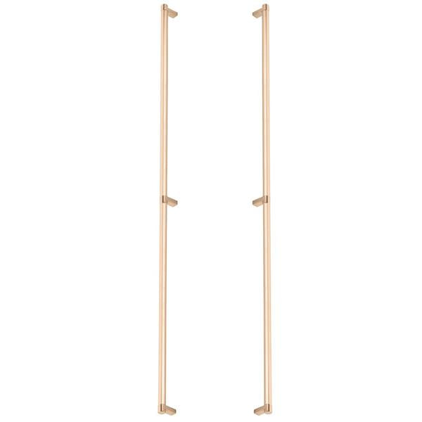 Emtek - Glass Shower Door Back to Back, Select Appliance Pull 36 Inch C-C, Rectangular Stem, Smooth Bar
