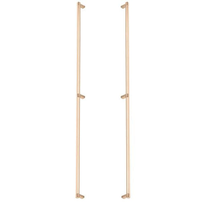 Emtek - Glass Shower Door Back to Back, Select Appliance Pull 36 Inch C-C, Rectangular Stem, Smooth Bar