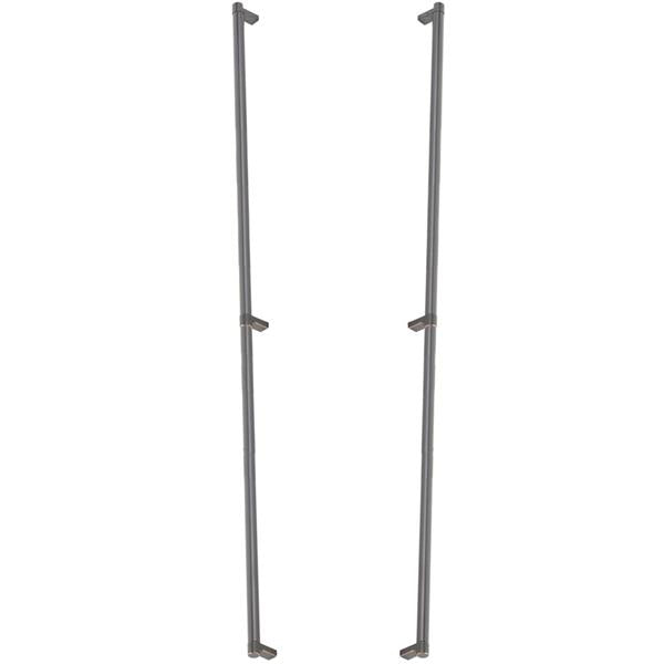 Emtek - Glass Shower Door Back to Back, Select Appliance Pull 36 Inch C-C, Rectangular Stem, Smooth Bar