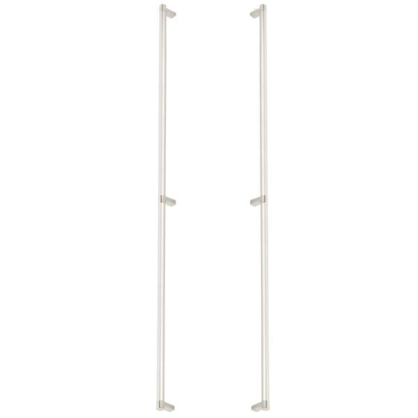 Emtek - Glass Shower Door Back to Back, Select Appliance Pull 36 Inch C-C, Rectangular Stem, Smooth Bar