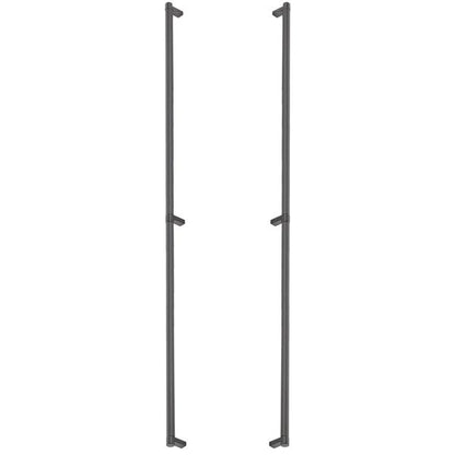 Emtek - Glass Shower Door Back to Back, Select Appliance Pull 36 Inch C-C, Rectangular Stem, Smooth Bar