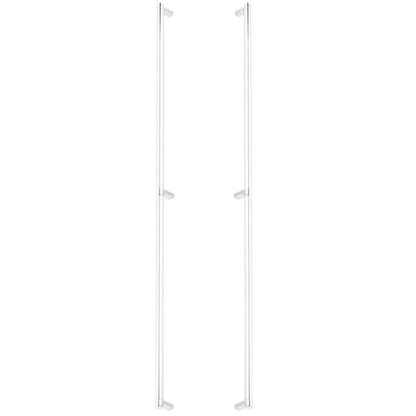 Emtek - Glass Shower Door Back to Back, Select Appliance Pull 36 Inch C-C, Rectangular Stem, Smooth Bar