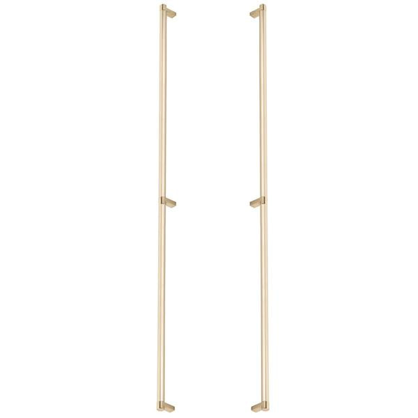 Emtek - Glass Shower Door Back to Back, Select Appliance Pull 36 Inch C-C, Rectangular Stem, Smooth Bar