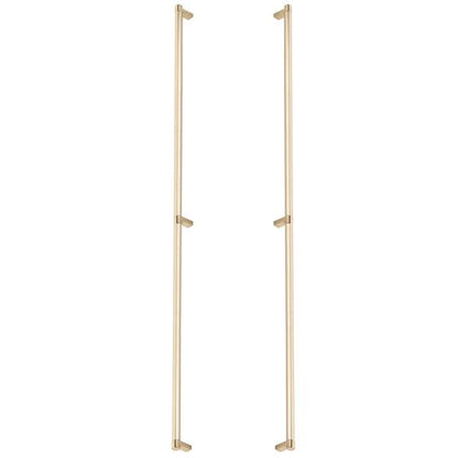 Emtek - Glass Shower Door Back to Back, Select Appliance Pull 36 Inch C-C, Rectangular Stem, Smooth Bar