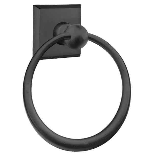 Emtek - Sandcast Bronze Towel Ring, 6-1/2 Inch