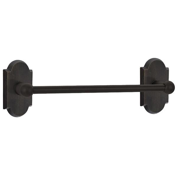 Emtek - Sandcast Bronze Towel Bar, 18 Inch