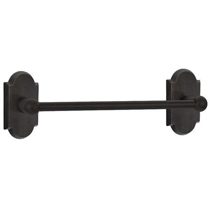 Emtek - Sandcast Bronze Towel Bar, 18 Inch