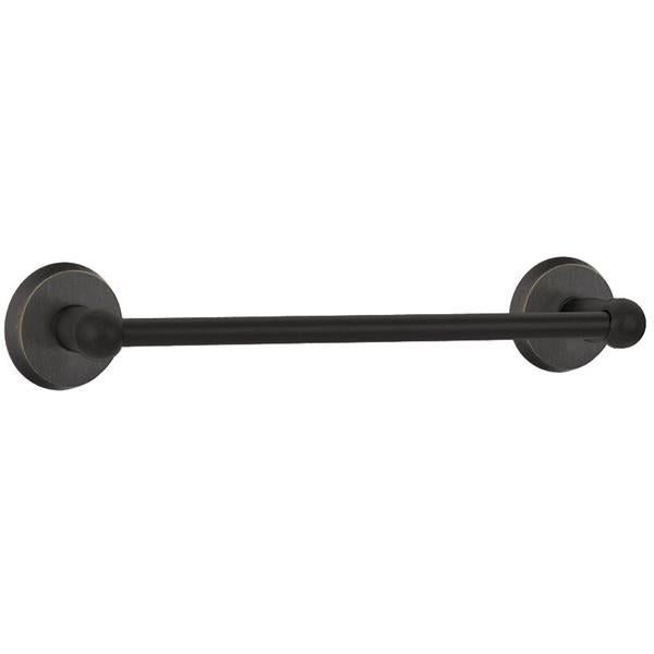 Emtek - Sandcast Bronze Towel Bar, 18 Inch