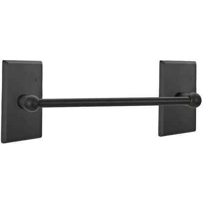 Emtek - Sandcast Bronze Towel Bar, 18 Inch