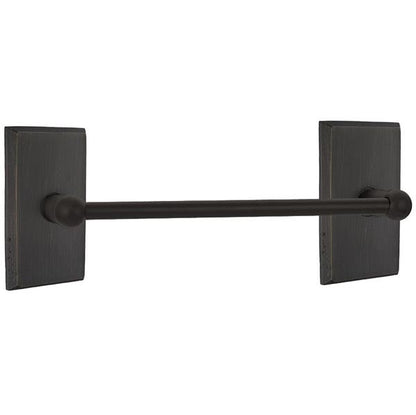 Emtek - Sandcast Bronze Towel Bar, 18 Inch