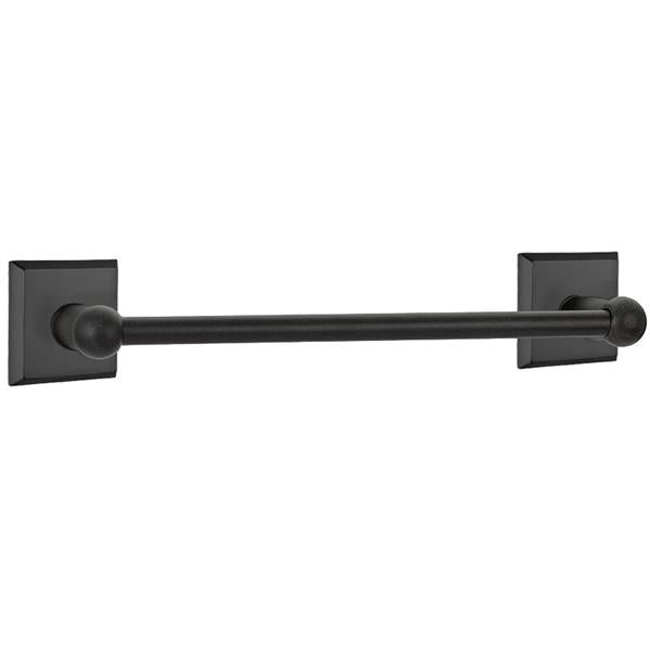 Emtek - Sandcast Bronze Towel Bar, 18 Inch
