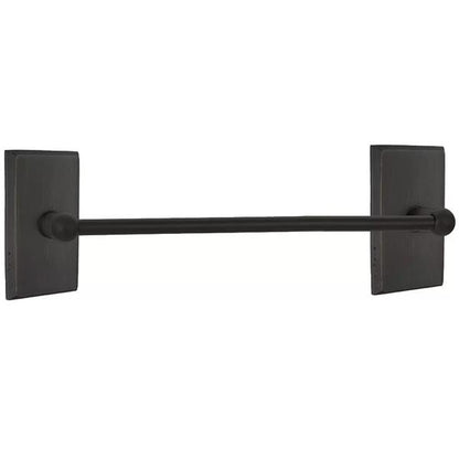 Emtek - Sandcast Bronze Single Towel Bar