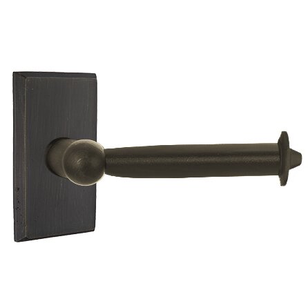 Emtek - Sandcast Bronze Toilet Paper Holder, Bar