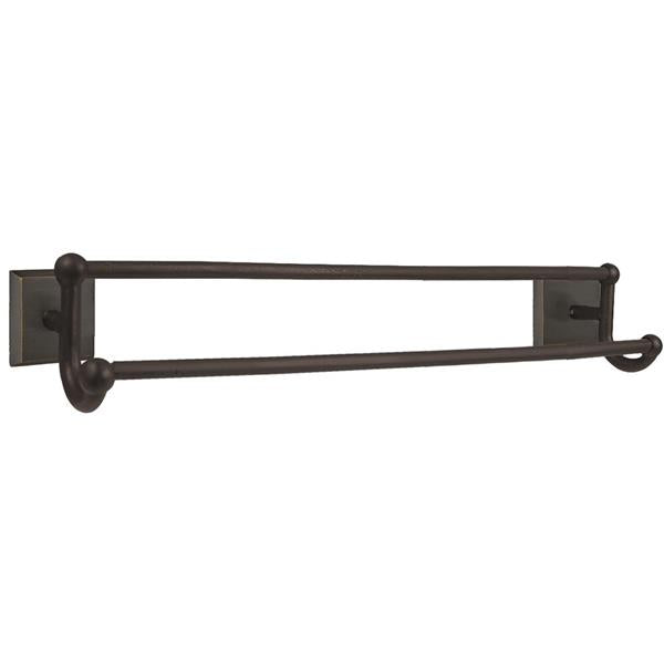 Emtek - 24 Inch Sandcast Bronze Double Towel Bar