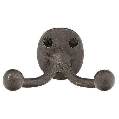 Emtek - Sandcast Bronze Double Hook W/ Plate