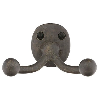 Emtek - Sandcast Bronze Double Hook W/ Plate