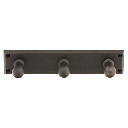 Emtek - Sandcast Bronze 3 Hooks W/ Plate