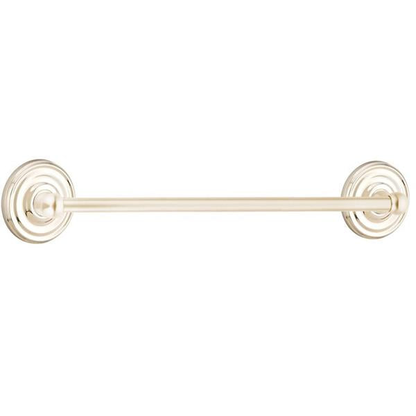 Emtek - Traditional Brass Towel Bar, 24 Inch