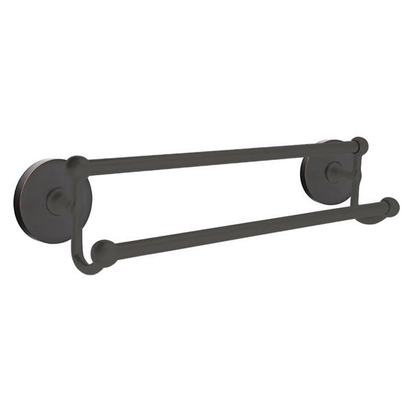 Emtek - Traditional Brass Double Towel Bar, 18 Inch