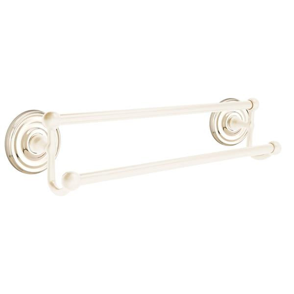 Emtek - Traditional Brass Double Towel Bar, 18 Inch