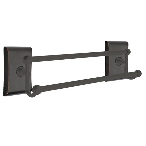 Emtek - Traditional Brass Double Towel Bar, 18 Inch