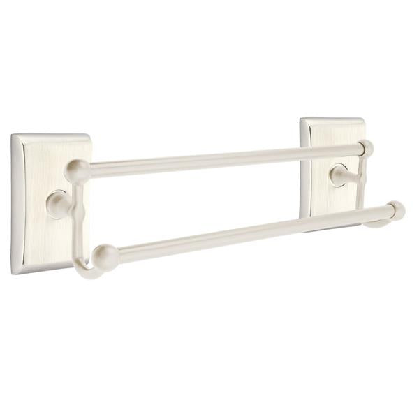 Emtek - Traditional Brass Double Towel Bar, 18 Inch