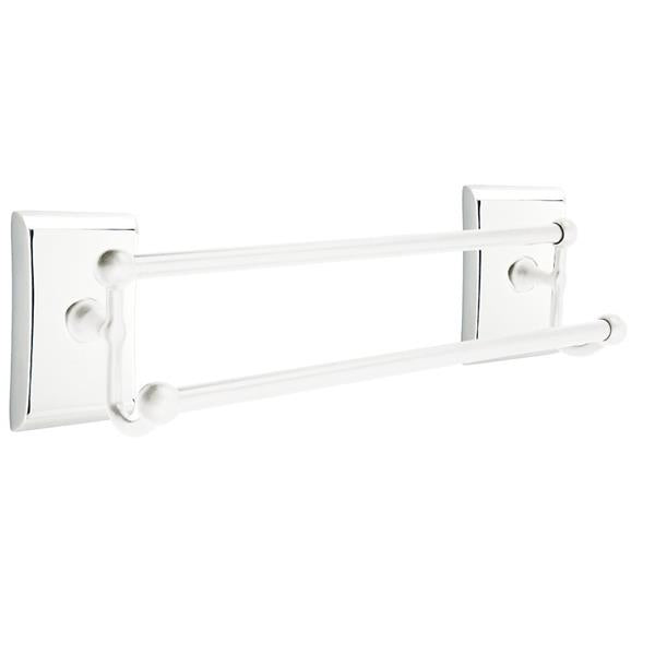 Emtek - Traditional Brass Double Towel Bar, 18 Inch