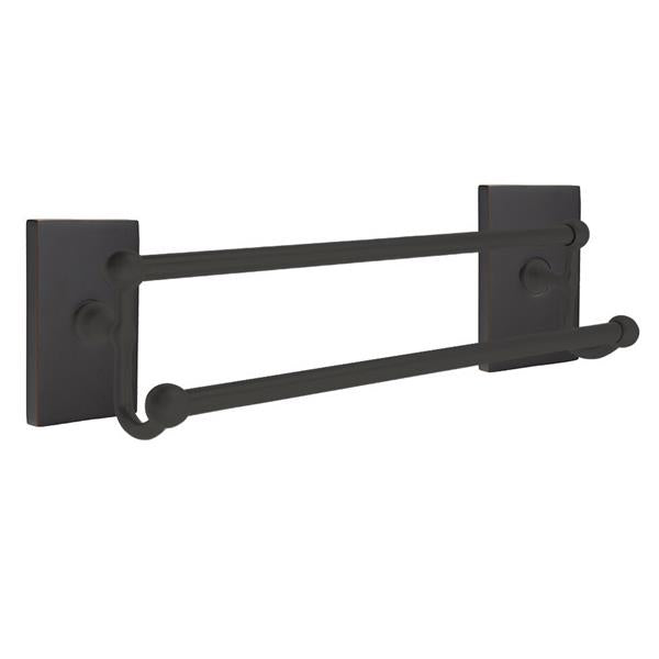 Emtek - Traditional Brass Double Towel Bar, 18 Inch