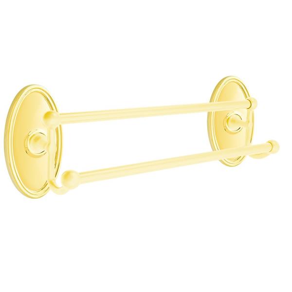 Emtek - Traditional Brass Double Towel Bar, 18 Inch