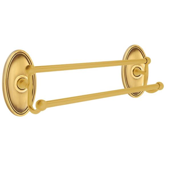 Emtek - Traditional Brass Double Towel Bar, 18 Inch