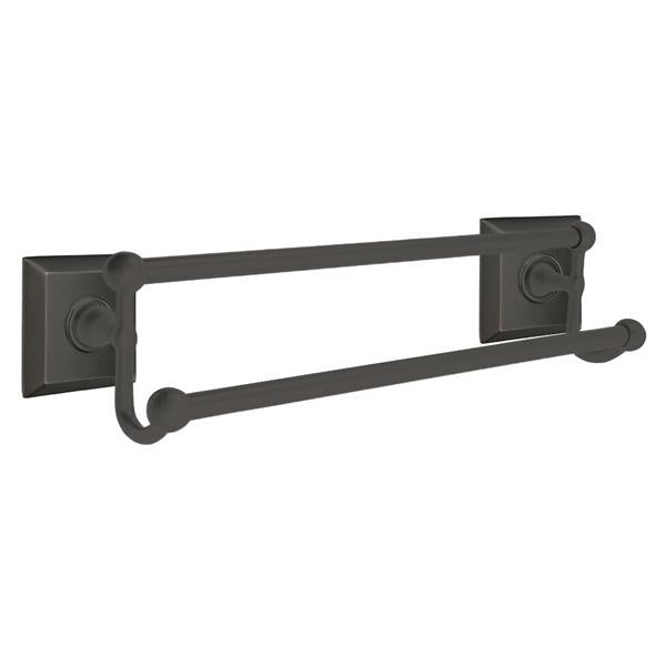 Emtek - Traditional Brass Double Towel Bar, 18 Inch