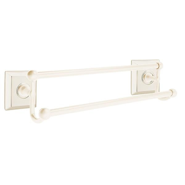 Emtek - Traditional Brass Double Towel Bar, 18 Inch