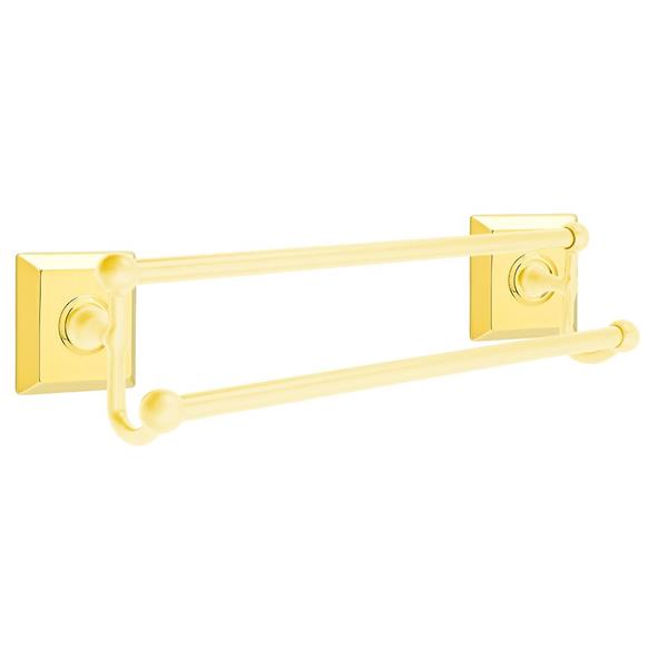 Emtek - Traditional Brass Double Towel Bar, 18 Inch